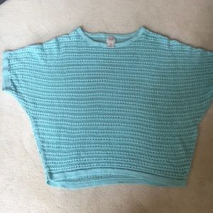 Light blue knit top